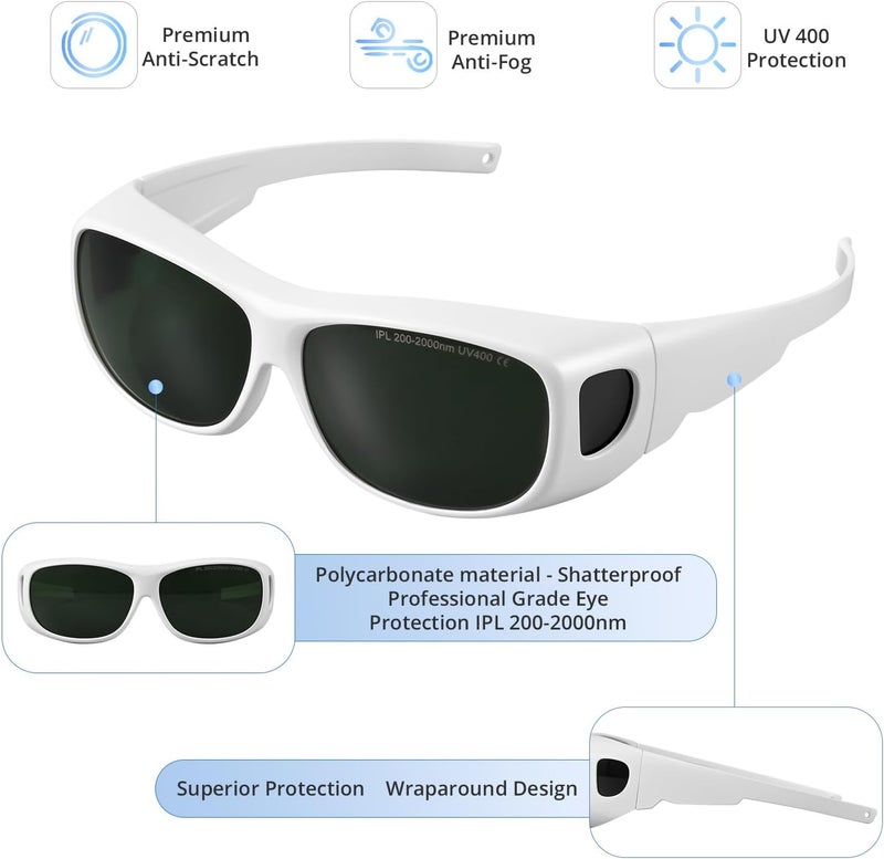 LPSAFP IPL Laser Safety Glasses 200nm-2000nm Protective Goggles for Laser Hair Removal and Cosmetology - Image 2